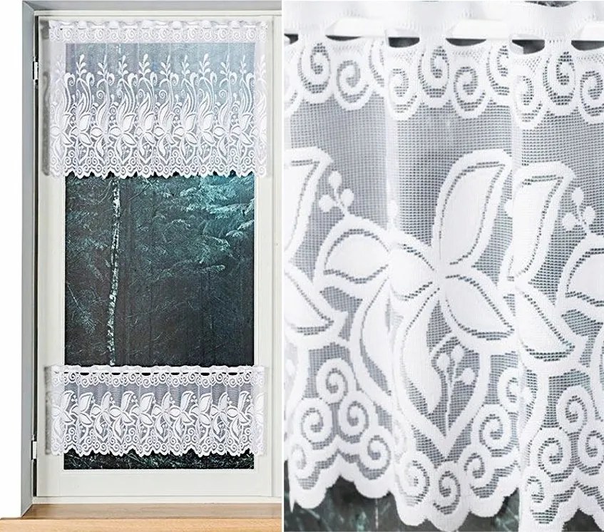 Joanna jacquard függöny Mintás018227 100x30cm irigység(kész) szegéllyel