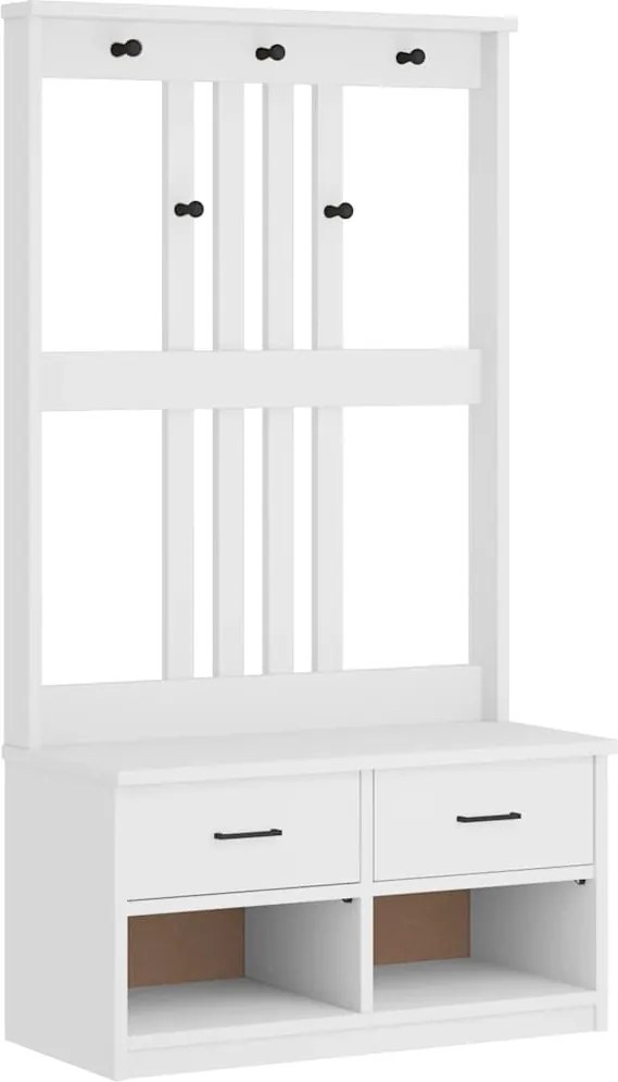 vidaXL SANDNES tömör fenyőfa előszobafa 87x40x159,5 cm
