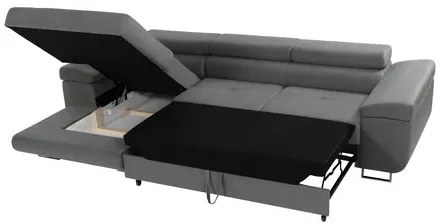 Sarokkanapé Terazuro Mini (sötétszürke + fekete) (tárolóhellyel) (B). 1105275