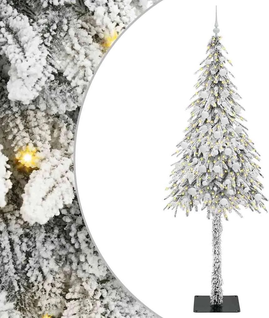 vidaXL Karácsonyfa 300 LED-del állvánnyal Fehér 210 cm PE és Acél