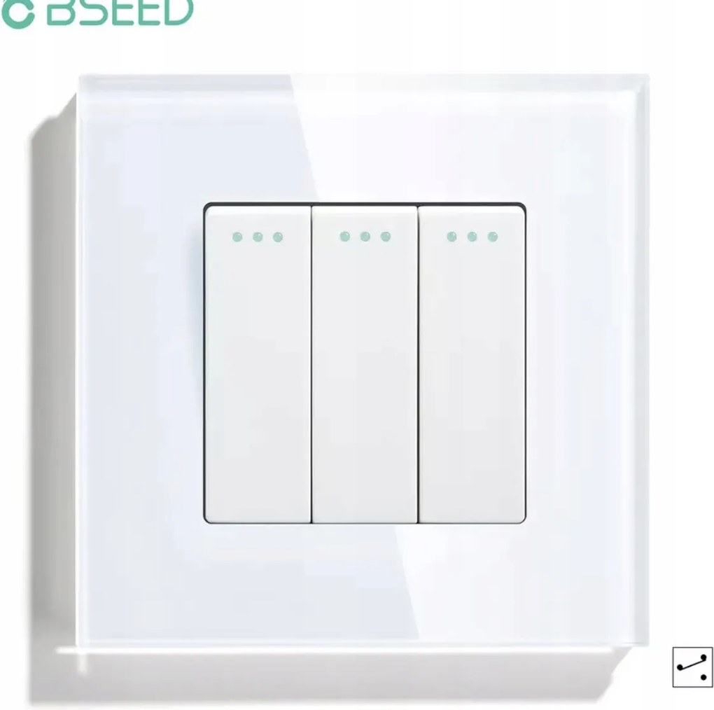 Fénykapcsoló 3K Tripla Üveg Billentyűs