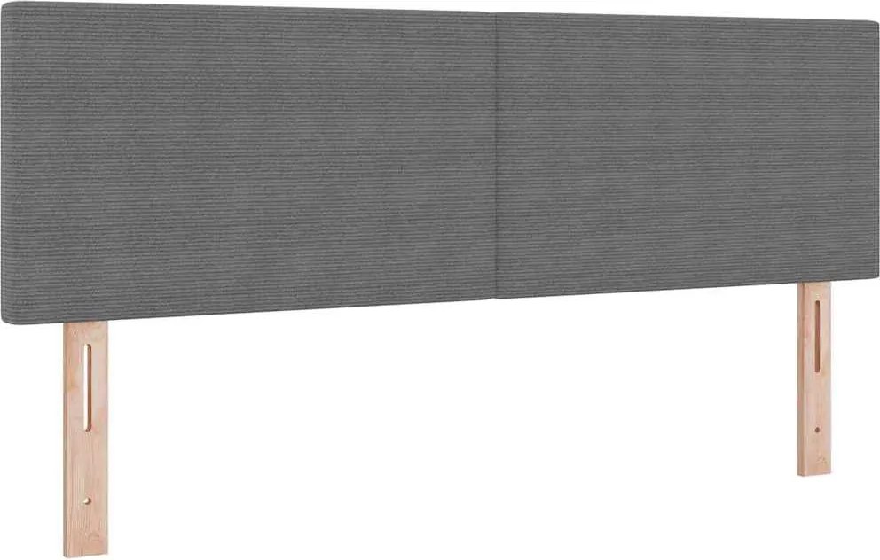 vidaXL Fejtámla Világosszürke 160 cm Bársonyos szövet