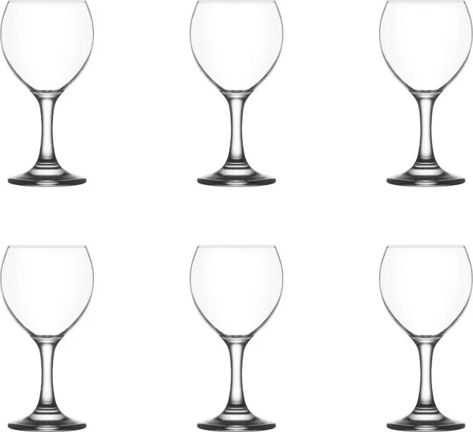 6 részes magas üveg pohár szett 210 ml