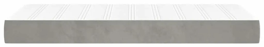 világosszürke bársony zsebrugós matrac gyerekeknek 80 x 160 cm