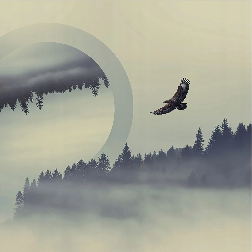 Flizelin tapéta Divatos 3D fali ragasztó Erdei tájkép 250x250 ragasztó