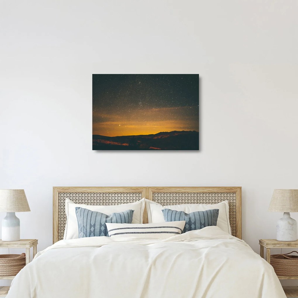 Egy csillagos ég képe (üvegen) (70x50 cm)