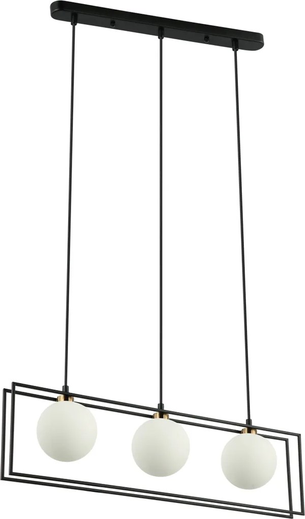 Italux modern függeszték grosetta fehér fekete itxpnd-53423-3-bk