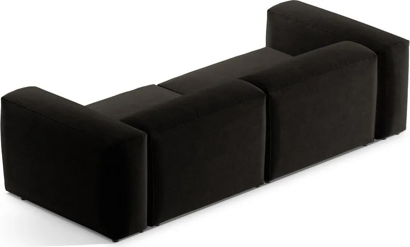 Fekete kanapé 264 cm Bergamo – Cosmopolitan Design