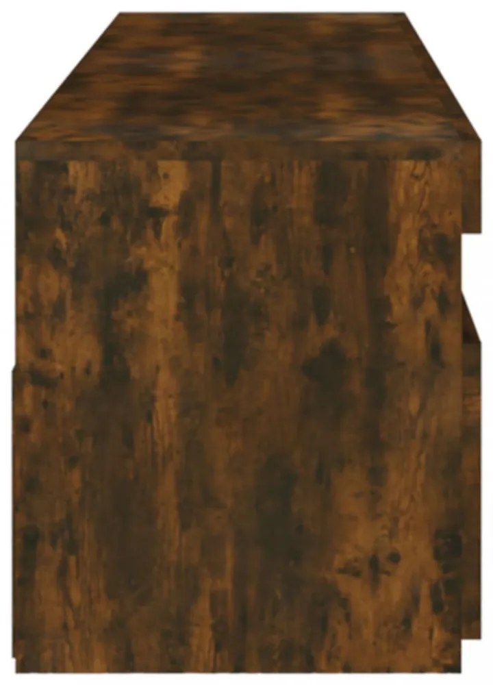 2 db füstös tölgy színű TV-szekrény LED-ekkel 75 x 35 x 40 cm
