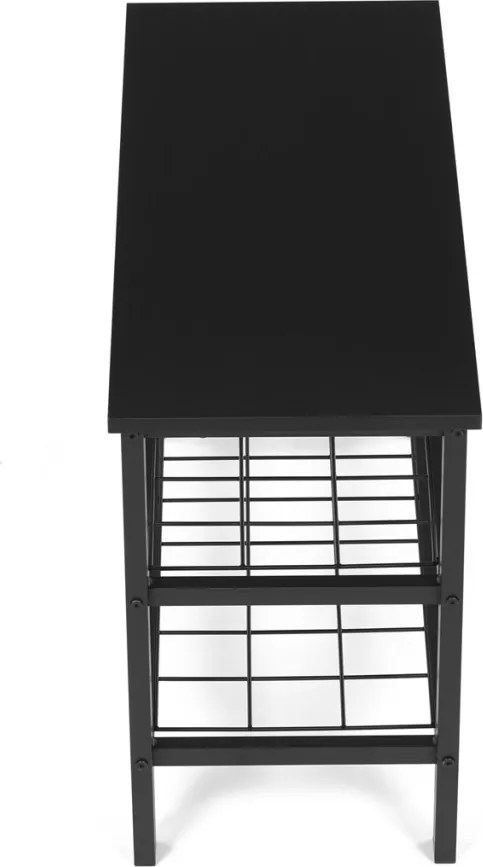 Cipőtartó 2 polccal fekete színben Belföldi Raktárról