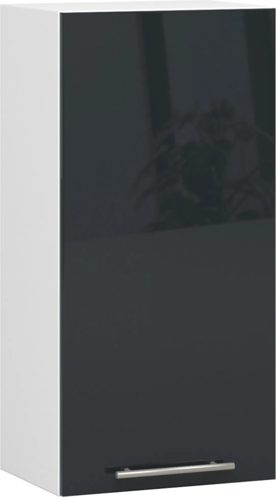 Függő Konyhaszekrény Olíva W 40cm Fehér-grafit Fényes H720 Akd