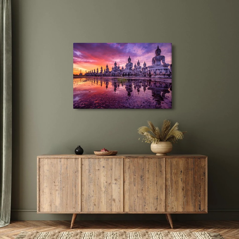 Kép - Buddhák naplementekor (90x60 cm)