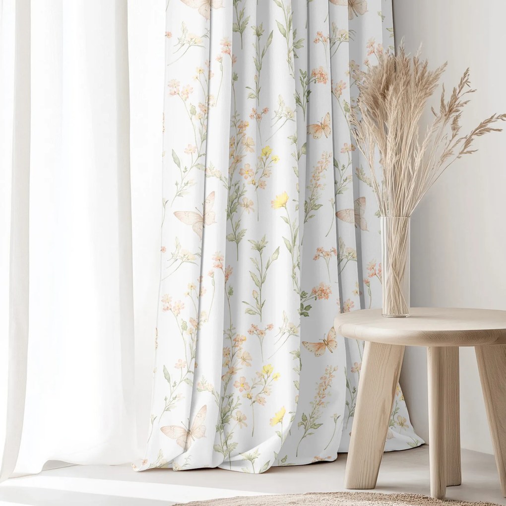 Goldea dekor függöny - pillangós kert 160x150 cm