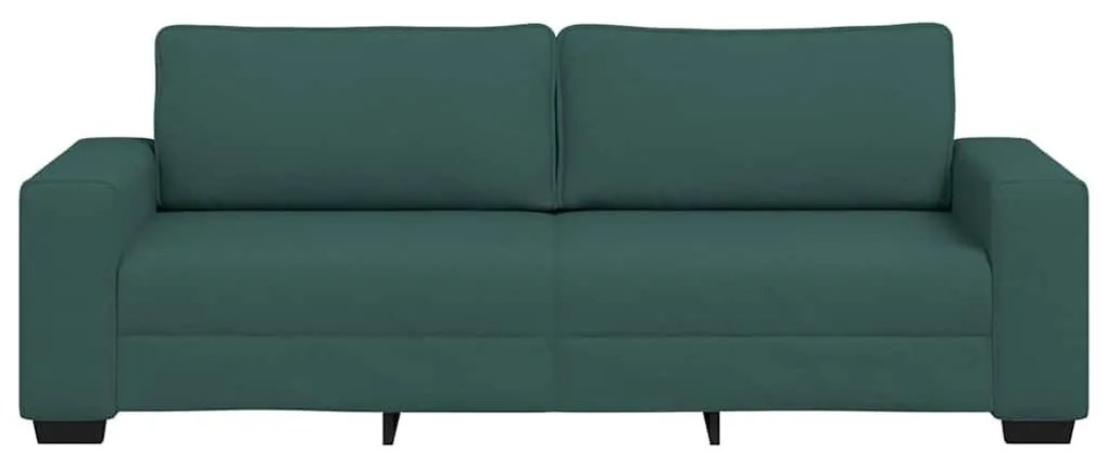 3 személyes sötétszöld szövet kanapé 180 cm