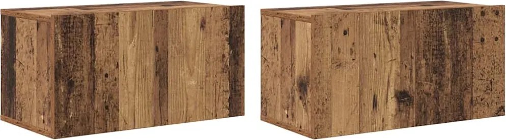 vidaXL TV szekrény garnitúra 2 pcs Sokszínű 60 x 30 x 30 cm Faanyag