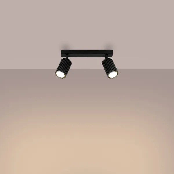 Sollux SL.1580 - Spotlámpa KARBON 2xGU10/10W/230V fekete