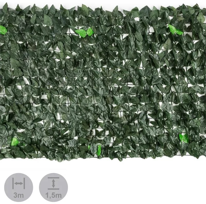 Blumfeldt Fency Dark Leaf, sötétzöld, mix, kerítés, védelmet nyújt a kíváncsi tekintetekkel és a széllel szemben, 300 x 150 cm