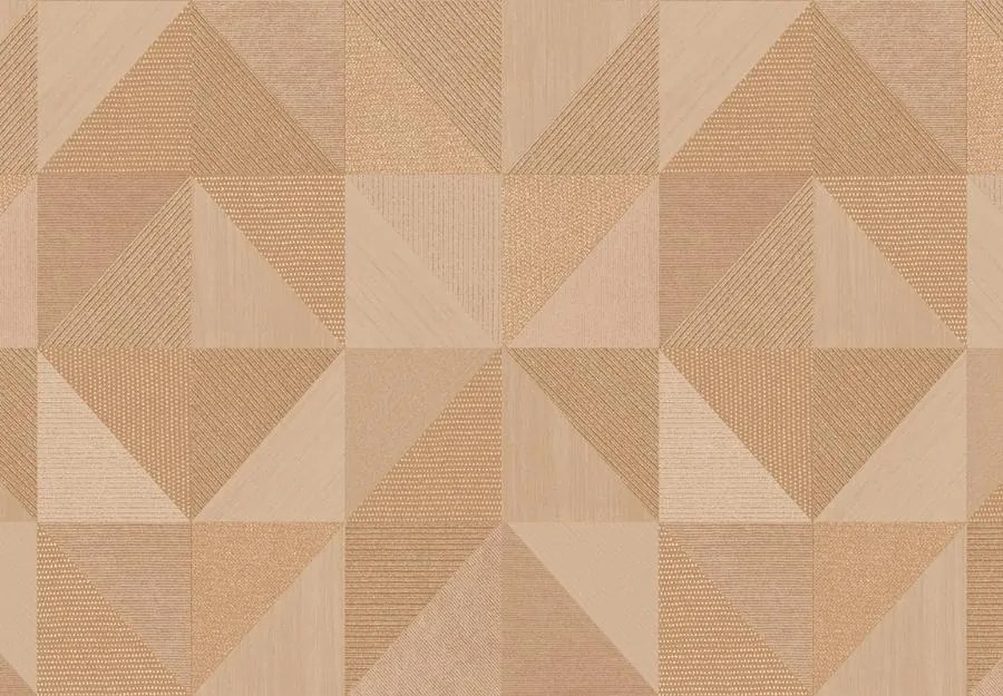 Parato Cristiana Masi Vitalis Dynamo barna geometrikus texturált vlies tapéta – 32414