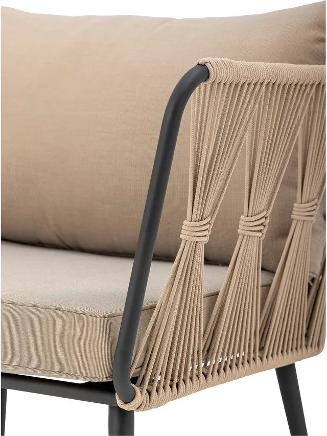 Bézs párnázott kerti fotel Pavone – Bloomingville