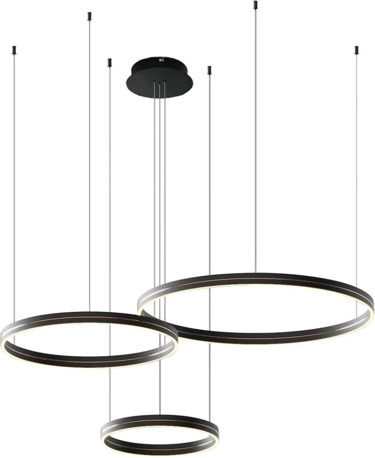 MILAGRO ML1185 GRAVITY Modern Led Függesztett Lámpa Fekete, Arany LED IP20