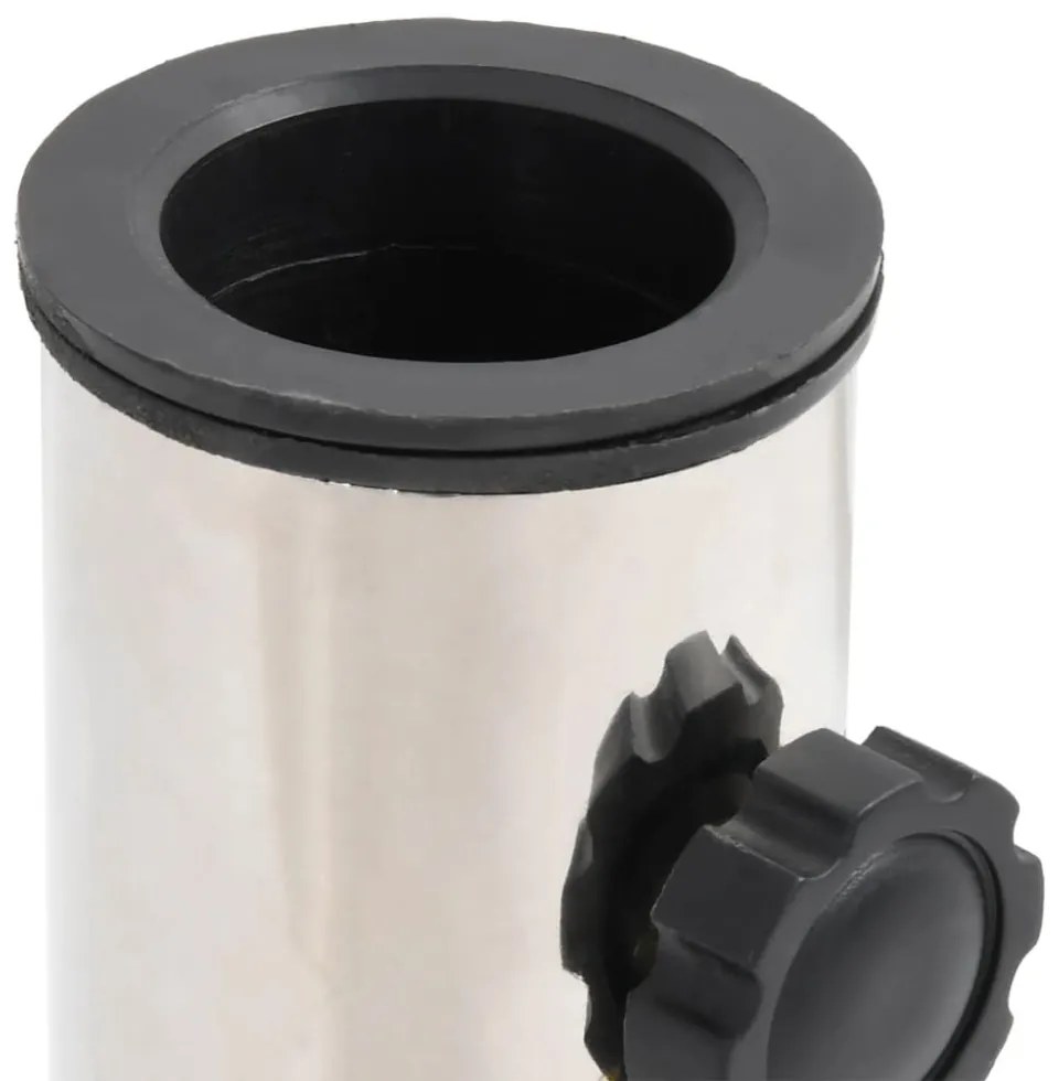 ezüstszínű rozsdamentes acél napernyőtalp rúdhoz Ø38/48 mm