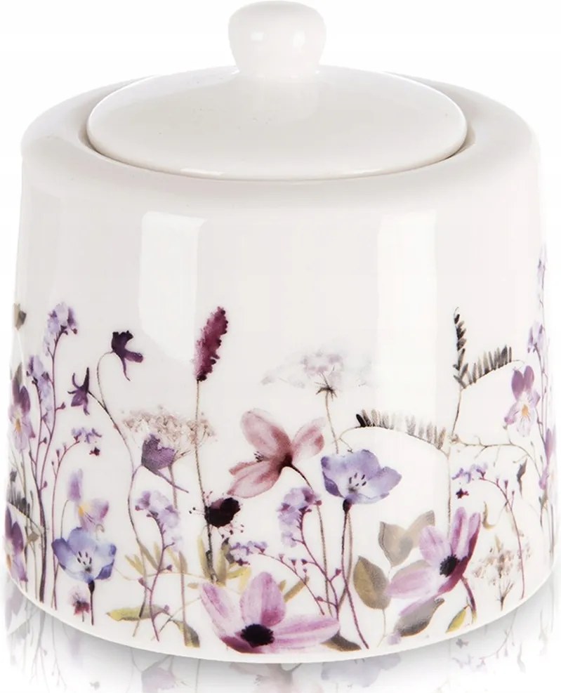 Cukrászda Virágok porcelán cukortartó cukortartó fedéllel