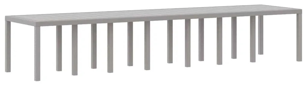 Kert étkező szett 17 pcs Világosszürke Polt rattan