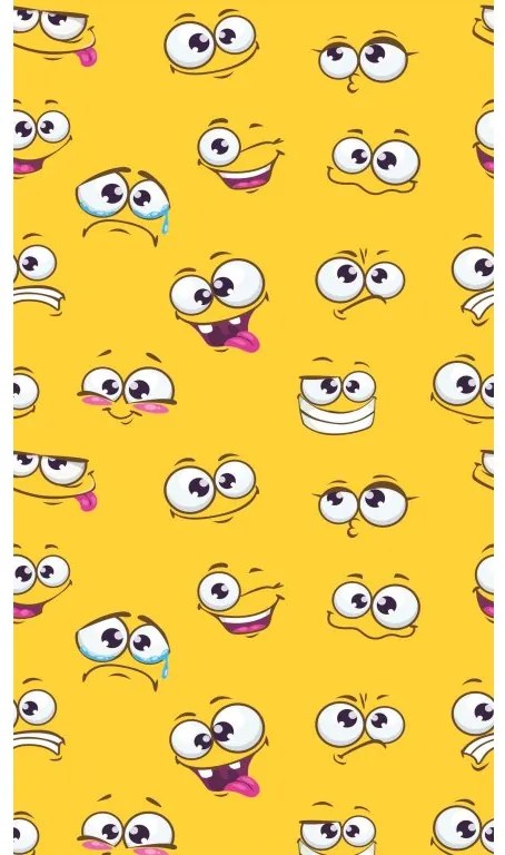Strandkészlet SMILE – Fürdőlepedő 100×180 cm és poncsó 80×145 cm, sárga