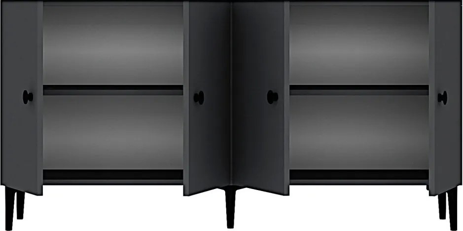 Pella komód, antracit, 150 cm