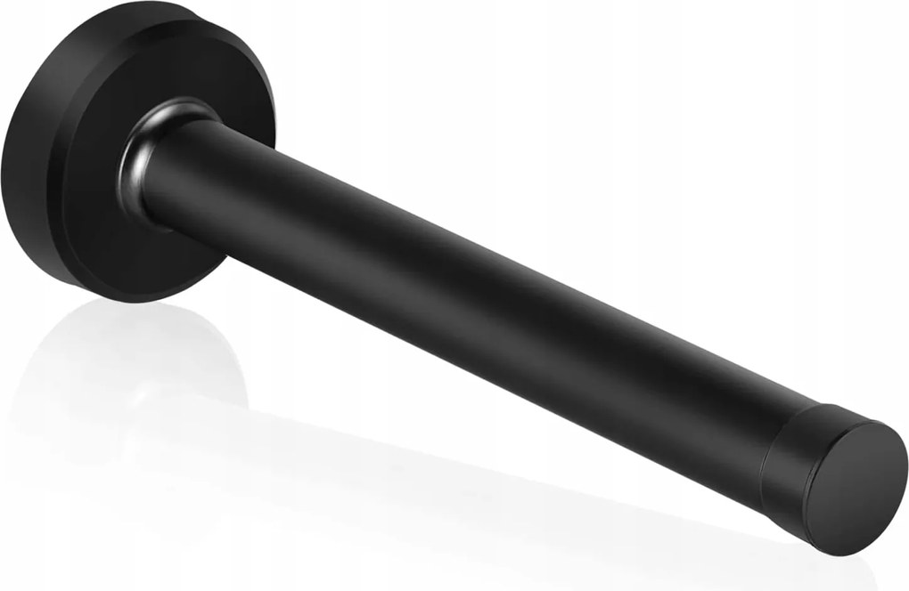 Ajtómegállító falra, fekete, rozsdamentes acél