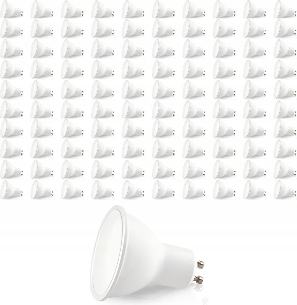 100 db-os Led izzó szett GU10 5W Hideg fehér 6000K Lls