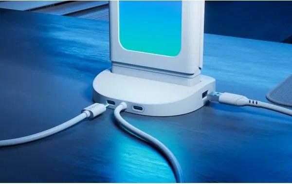 Nanoleaf NL7602K0001A023-LED RGBIC dimmelhető asztali töltőállomás 2700-6500K 5V fehér