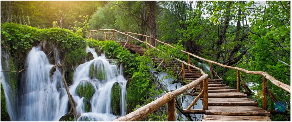 Kép - Plitvicei-tavak (120x50 cm)