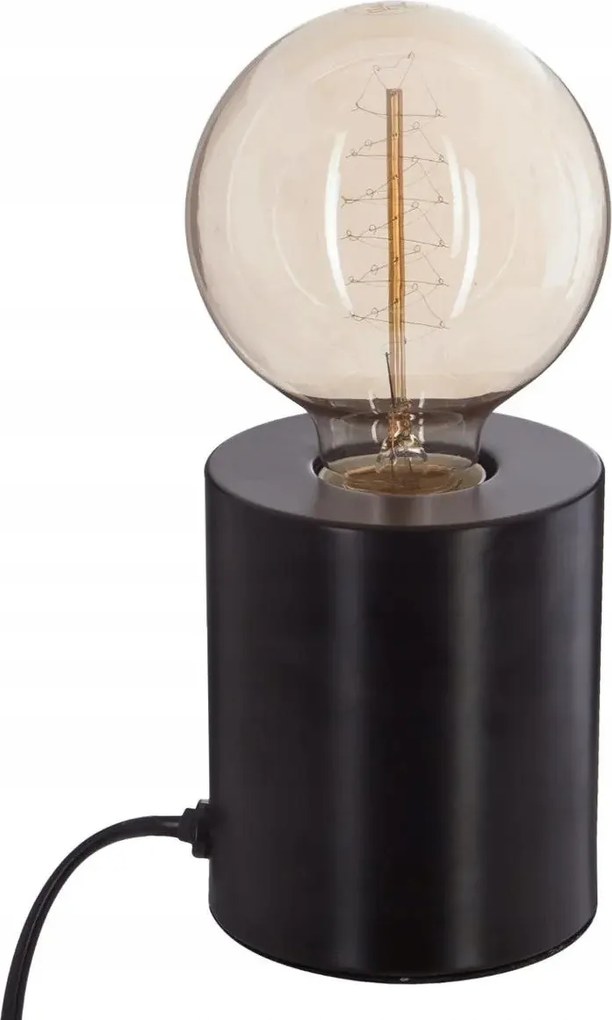 Saba Asztali lámpa Fekete modern asztali hálószoba nappaliba 9x10,5cm