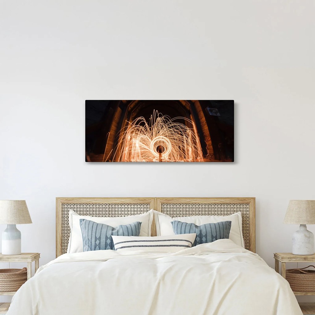 Kép - Fényes show a síneken (120x50 cm)