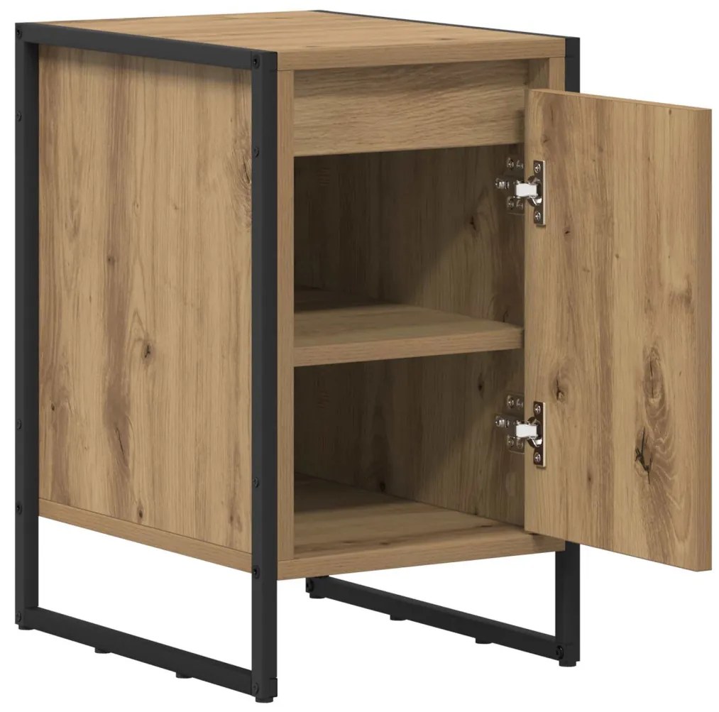 vidaXL Éjjeli asztal 2 pcs Művészi tölgy 39,5 x 30 x 50 cm Faanyag