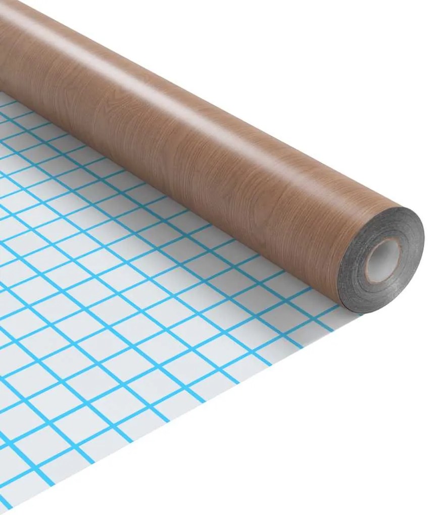 2 db világos tölgyszínű öntapadó PVC ajtófólia 500 x 90 cm