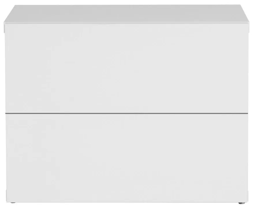 Aurora fehér éjjeliszekrény 2 fiókkal - TemaHome