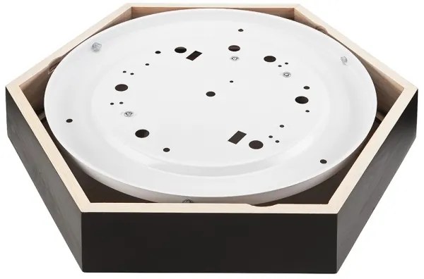 Mennyezeti lámpa HEX 2xE27/60W/230V átm. 43 cm fenyő wenge