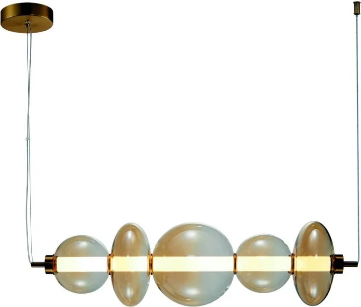 ITALUX 5902854539499 SONTE Modern Led Függesztett Lámpa Antik Bronz, Borostyán LED IP20