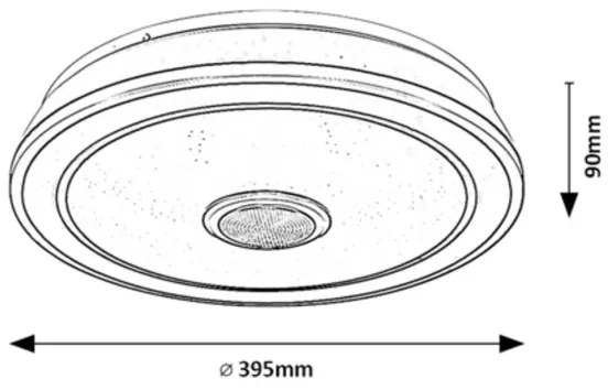 Rabalux 71030 - RGB LED, fényerőszabályozható mennyezeti lámpatest NIKOLAUS LED/24W/230V