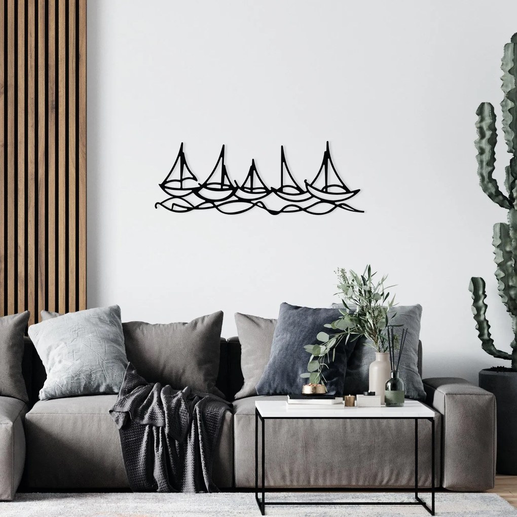 Fém fali dekoráció, Ships In Water