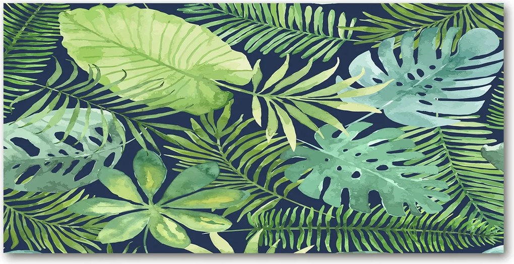 Fotó üvegkép Trópusi levelek 140x70