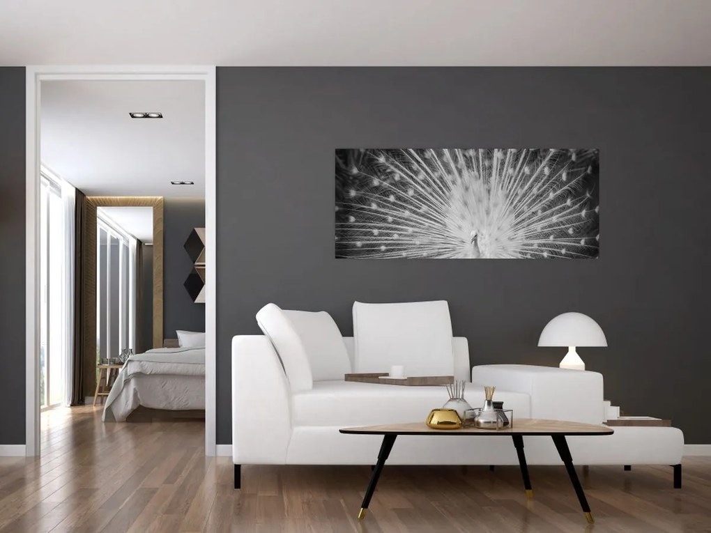 Kép - Fehér páva (120x50 cm)