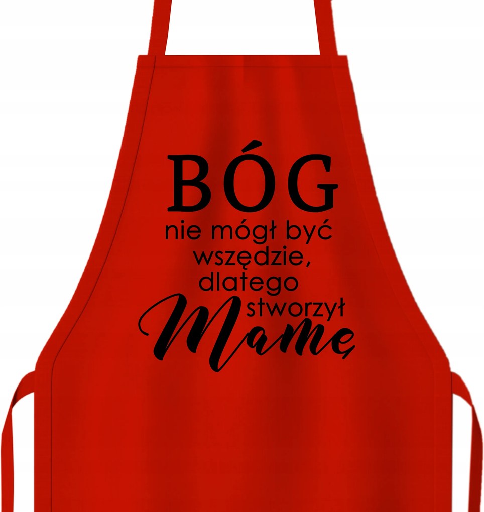 Szakács kötény Pamut Piros Isten Nem Lehetett Mindenhol Anya Minták