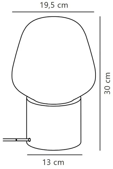 Nordlux - Asztali lámpa CHRISTINA 1xE27/25W/230V beton/szürke
