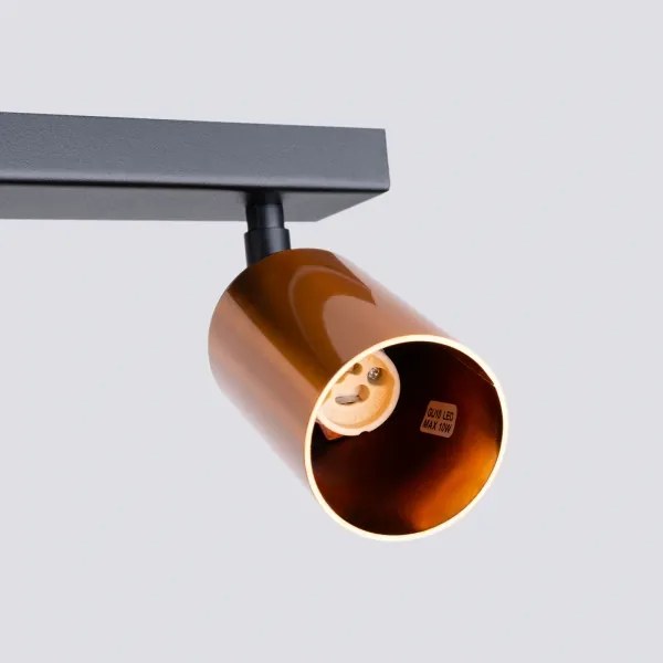 Sollux SL.1380 - Spotlámpa WINX 6xGU10/10W/230V fekete/réz