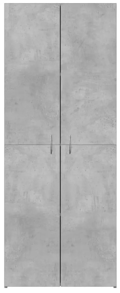 betonszürke szerelt fa irattartó szekrény 60 x 32 x 153 cm