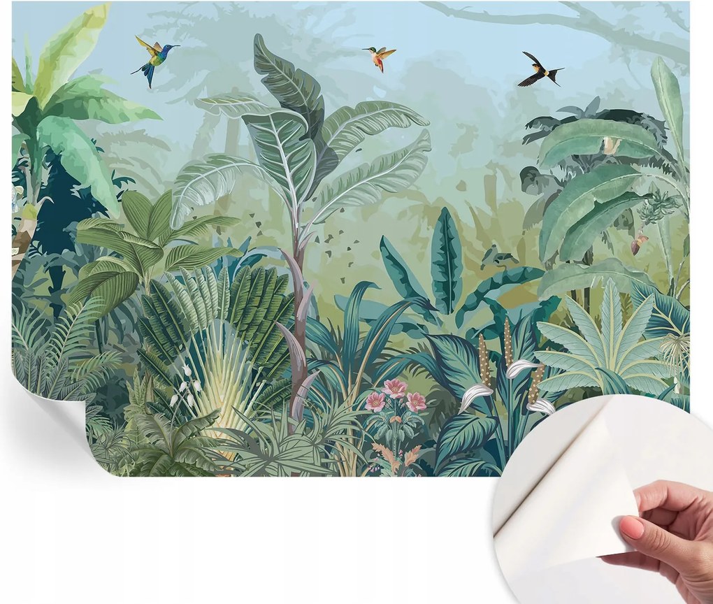Öntapadós tapéta 3D fali furnér Trópusi természet 208x146 cm