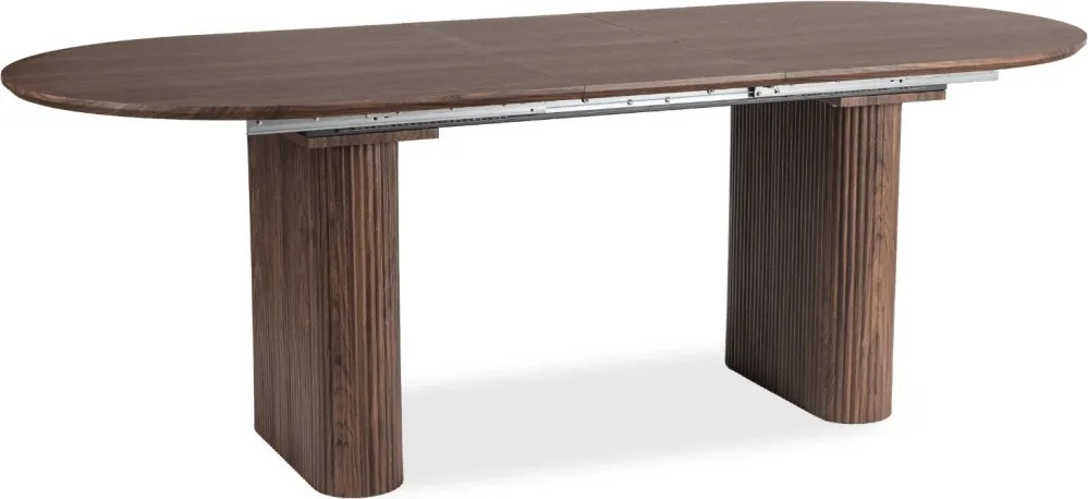 Kihúzható étkezőasztal 90–220 cm méretben, dió színben OVAL